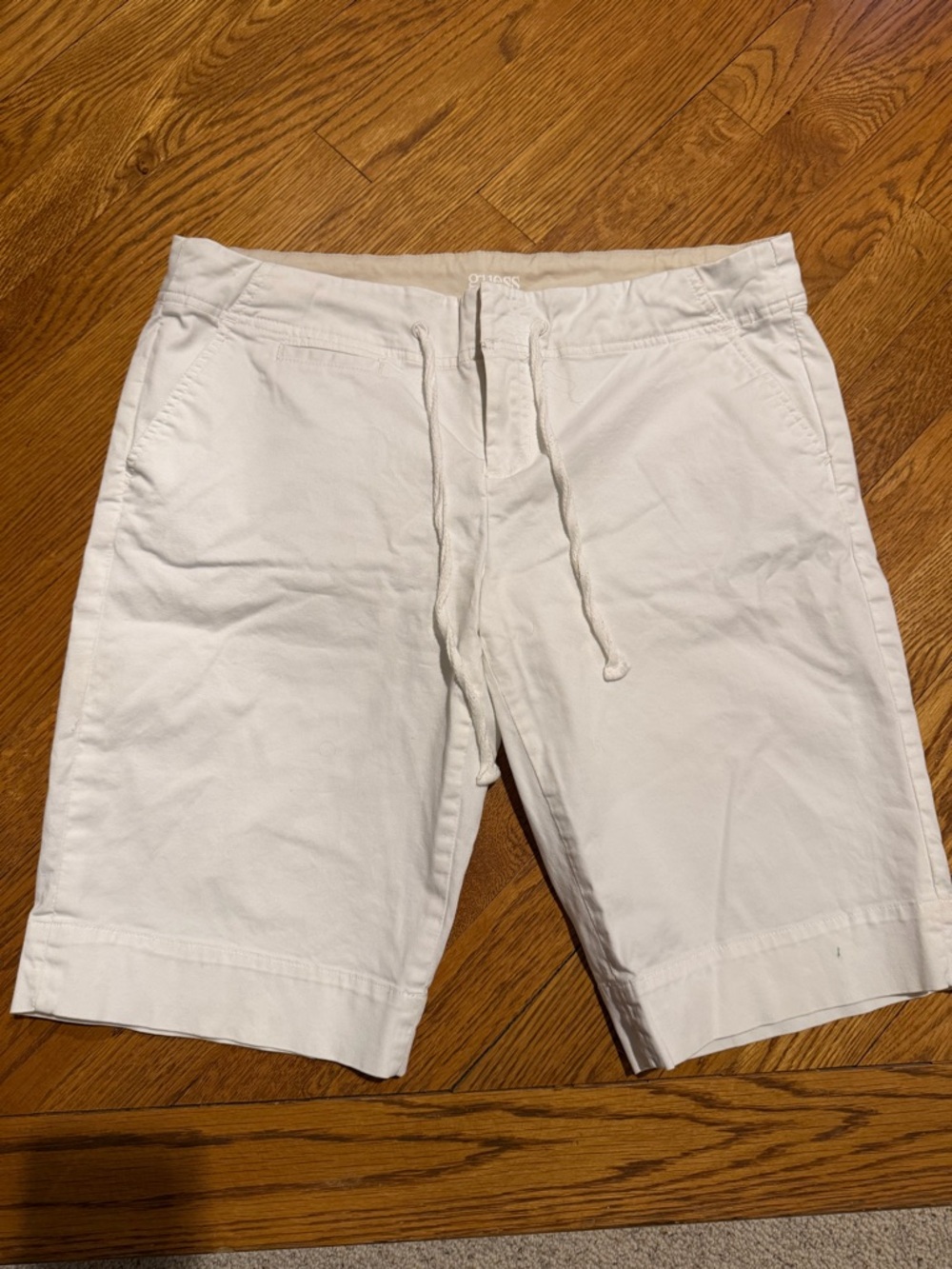 Guess Men's White Drawstring Athletic Shorts Sz 31